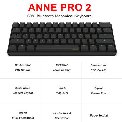 ดูภาพ ANNE PRO 2สวิตช์Gateron USBบลูทูธRGBคีย์บอร์ดเล่นเกม61คีย์ เพิ่มเติม ANNE PRO 2สวิตช์Gateron USBบลูทูธRGBคีย์บอร์ดเล่นเกม61คีย์