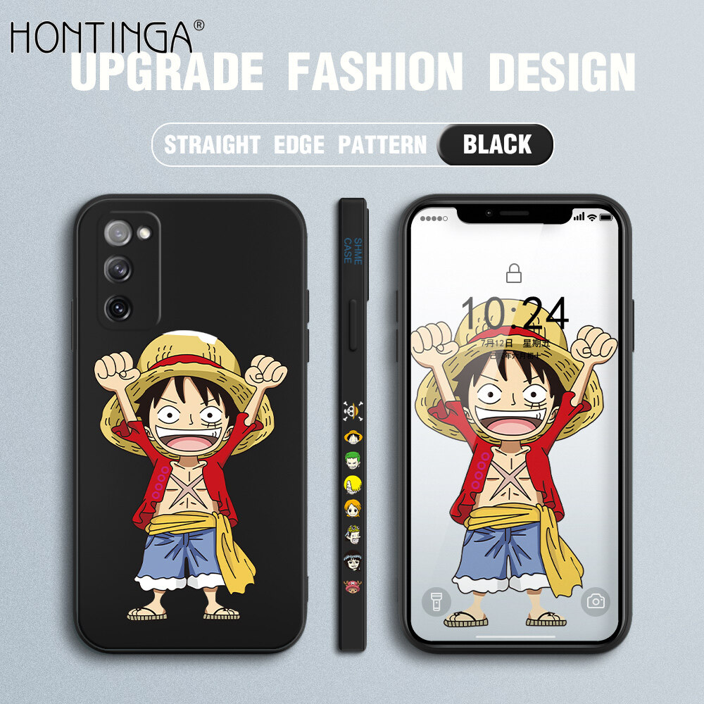 Hontinga vỏ trường hợp ốp cho samsung galaxy s20 fe 5g ốp lưng hoạt hình anime luffy ốp họa tiết viền silicon mềm dạng lỏng chính hãng hình vuông ốp bảo vệ toàn bộ camera ốp lưng điện thoại, softcase cho bé trai