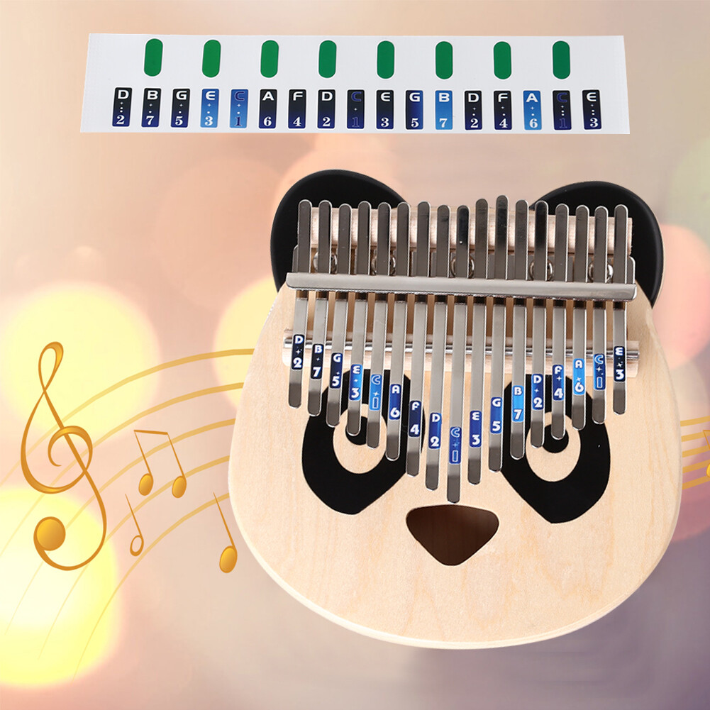 2 Miếng Dán Cân Kalimba Đề Can Ghi Chú Phím Đàn Piano Ngón Tay Cái Nhạc Cụ