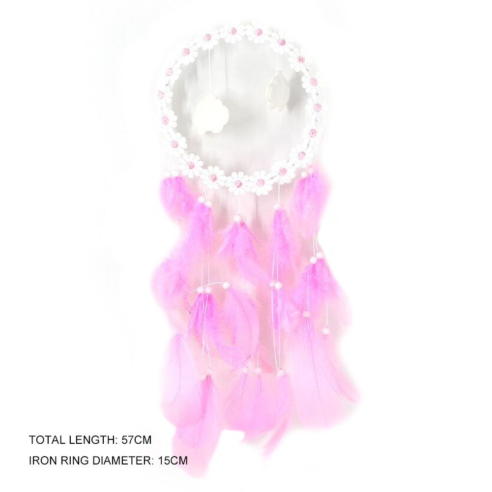 LED Flower Cloud Feather Dream Catcher String Lights Decorative Night Lamp