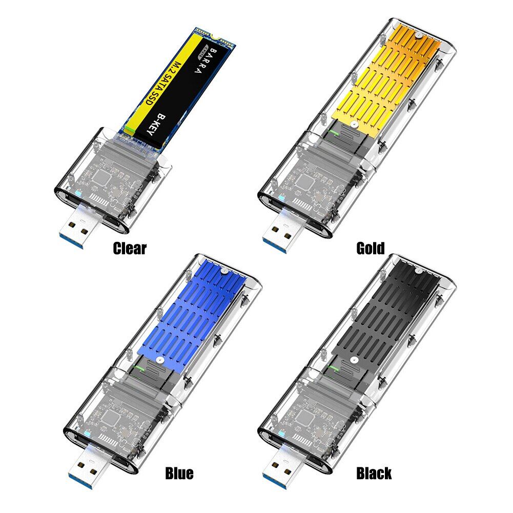 M.2 Hard Drive Enclosure High Speed USB3.0 Gen1 5Gbps Mobile Hard Disk Case For B Key M.2 SSD Enclosure