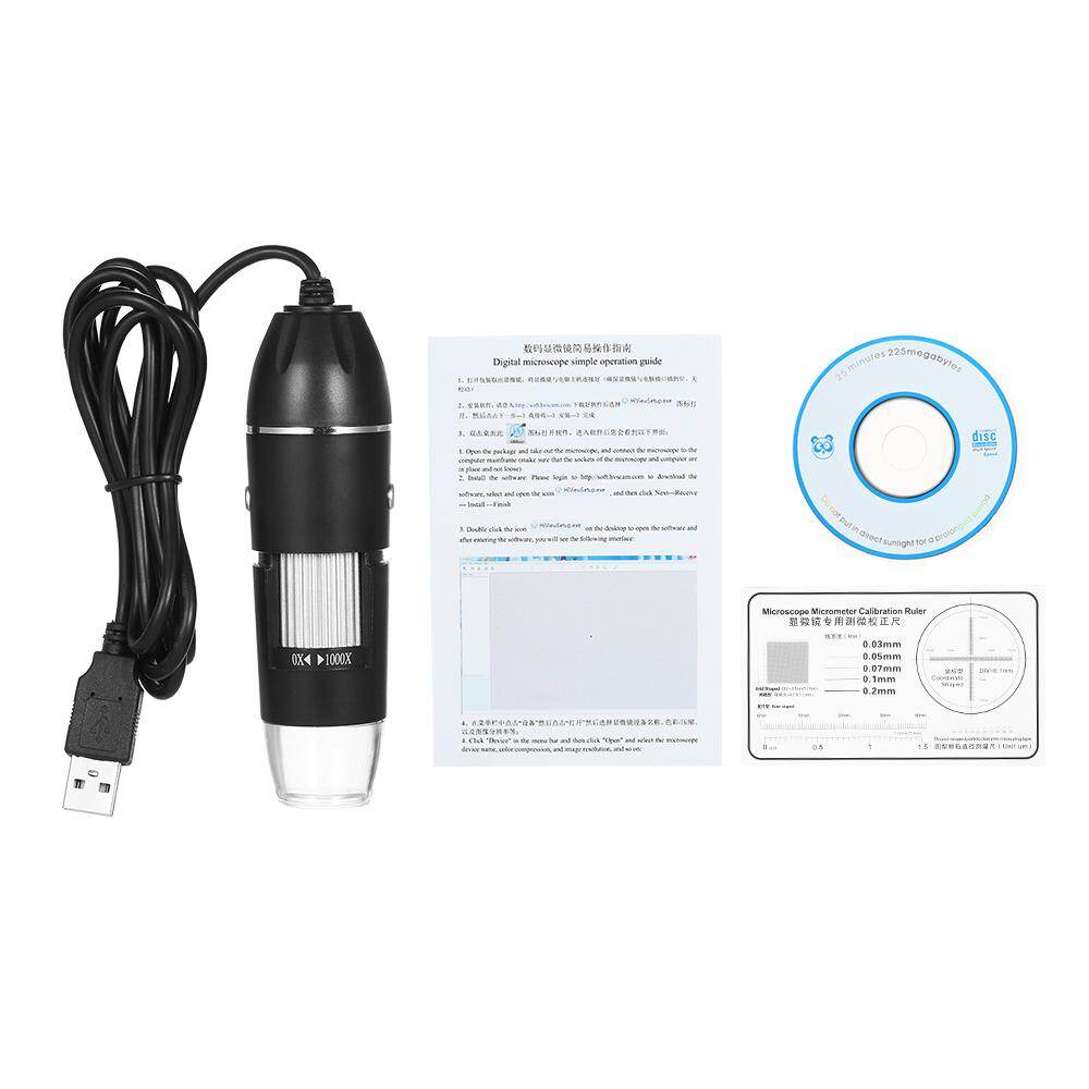 Kính Hiển Vi Kỹ Thuật Số KKmoon, Kính Lúp Có Đầu Cắm USB Và Máy Tính Để Bàn, Kính Lúp 8 Bóng LED, Camera 0,3MP, Độ Phóng Đại 1000 Lần