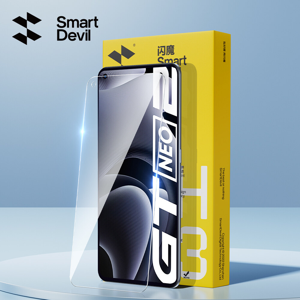 SmartDevil tempered glass film for Realme GT Neo 2 Realme GT Neo 3 Realme GT Neo 5 Realme GT Neo 5 SE GT3 Neo 2T Realme X2 Pro Realme X7 Pro Non-Full coverage Screen protector film Clear Anti-bluelight Anti-fingerprint