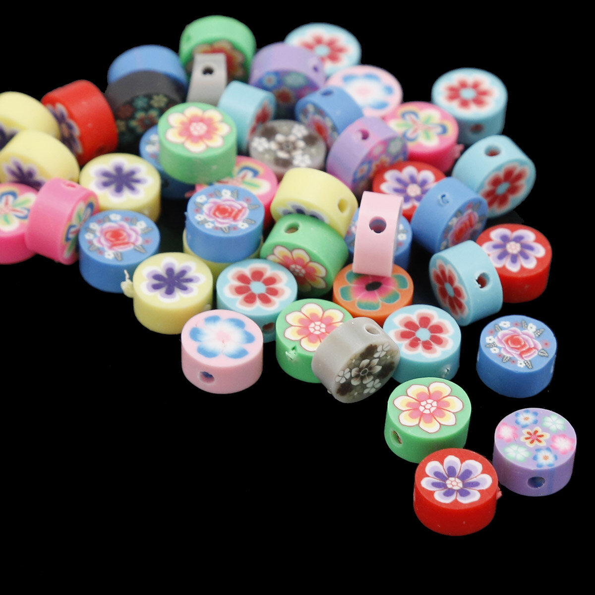 25pcs/Bag Assorted Colors Polymer Clay Beads Loose Beads For DIY Necklace Bracelet Earring Jewelry Findings Making