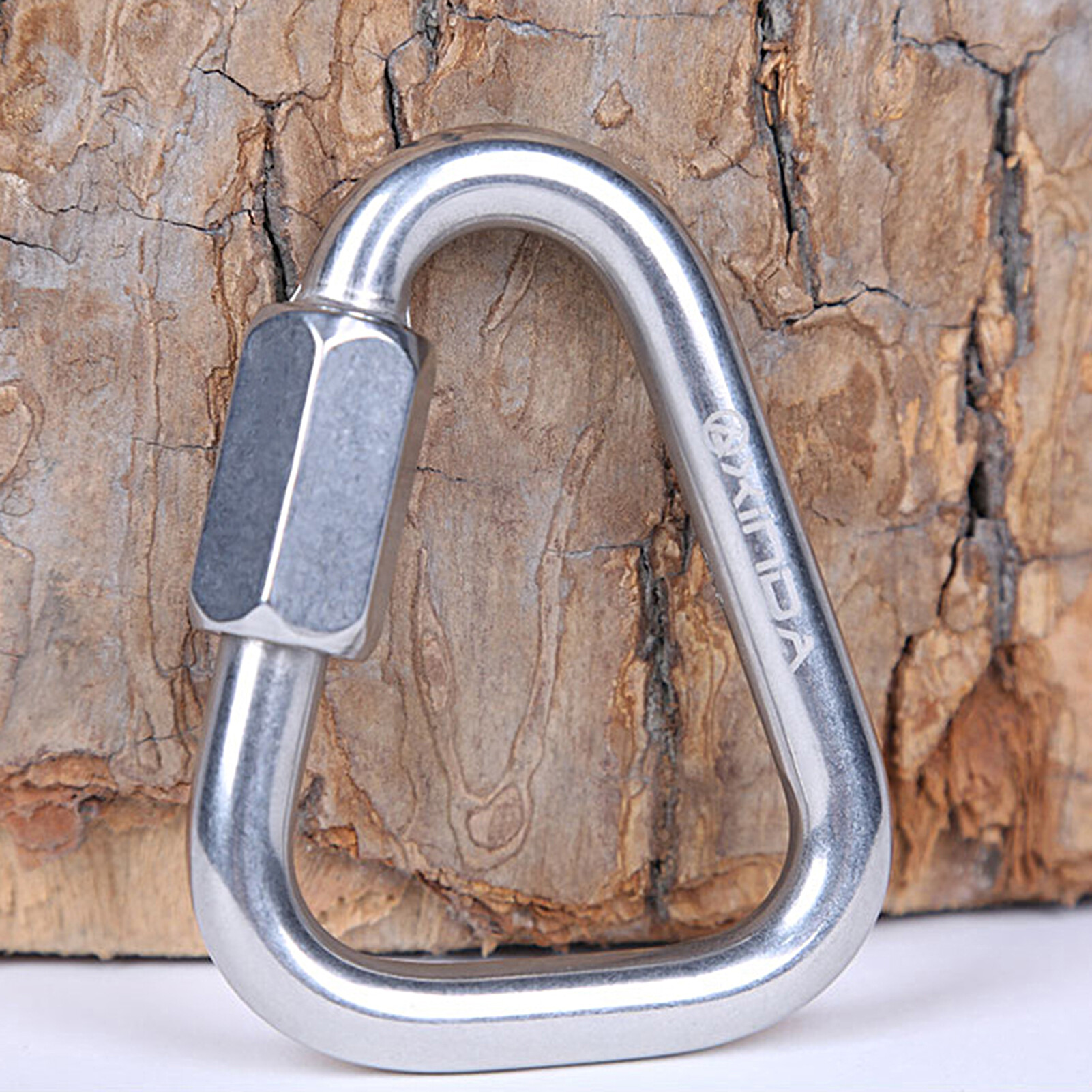 Ghxdryuru XINDA Triangle Quick Link Multifunctional Large Pull Mini Rustproof Wear-resistant Heavy Duty 304 Stainless Steel Aerial Work Outdoor Climbing Carabiner Climbing Gear Triangle Carabiner Rustproof