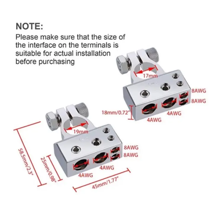 car battery terminal size