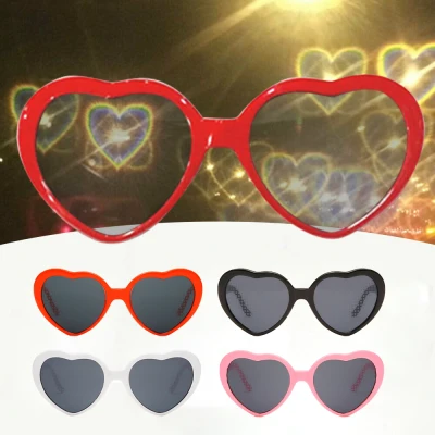 Love Special Effects Heart Shaped Glasses Sunglasses Light At Night Beautiful