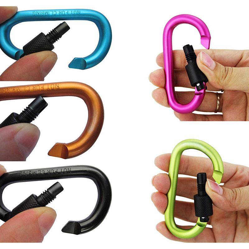 10pcs Small Carabiner Clip Metal Tiny Oval Carabiner Spring O