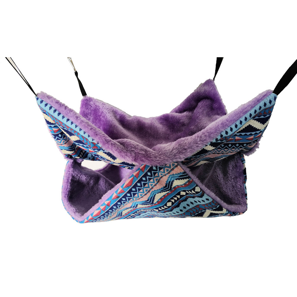 Warm Double Layer Hammock Hanging Plush Sleeping Bag for Squirrel Sugar Glider