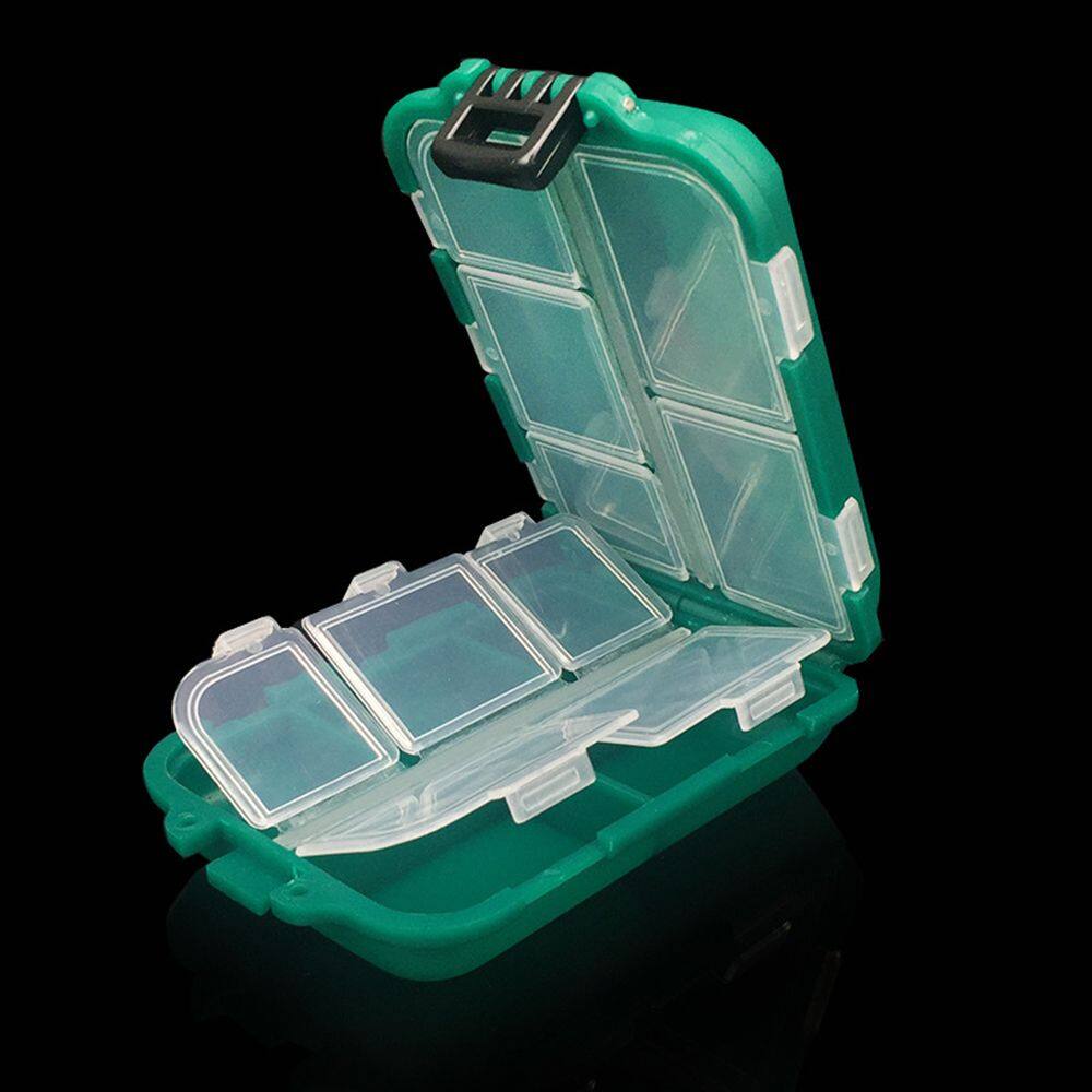 PENGA 10 Compartments Accessory Plastic Square Fishhook Box Lure Container Bait Storage Case Fishing Tackle Boxes
