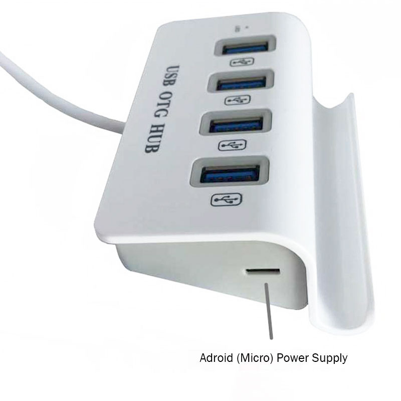 Bộ chuyển đổi cáp USB 2.0 OTG 4 cổng Hub Type C Hub Micro USB HUB mở rộng cho điện thoại thông minh, máy tính bảng có chức năng OTG