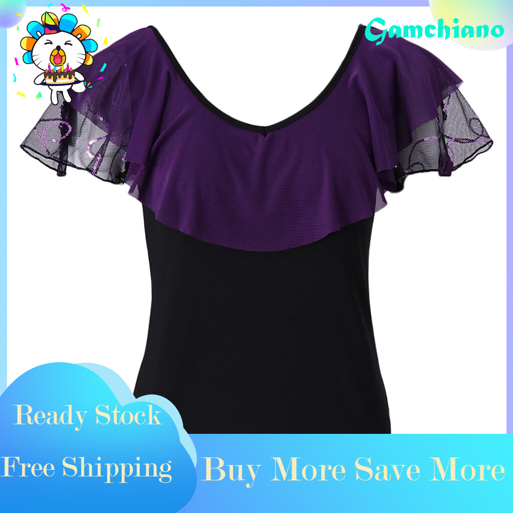 Gamchiano Áo Bouse Khiêu Vũ Chacha Latin Cho Nữ, Trang Phục Nhảy Sân Khấu