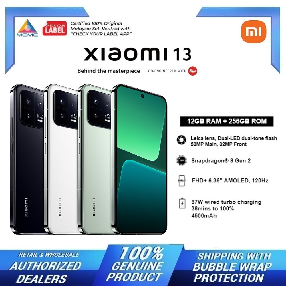 Xiaomi 13 l 12GB RAM + 256GB ROM l Snapdragon® 8 Gen 2 l Leica lens