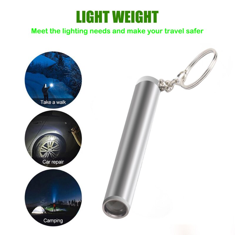 Đèn pin LED mini xách tay Keychain đèn bỏ túi Đèn pin cấp cứu hộ gia đình nha sĩ cắm trại ngoài trời đèn đi bộ đường dài