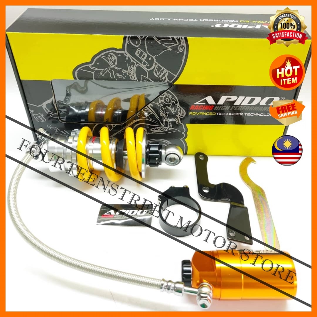 Apido Yamaha Lc135 Lc 135 135lc Yellow Adjustable Rear Racing Tank Gas Monoshock Absorber Racing Motosikal Motorcycle Spare Parts Lazada