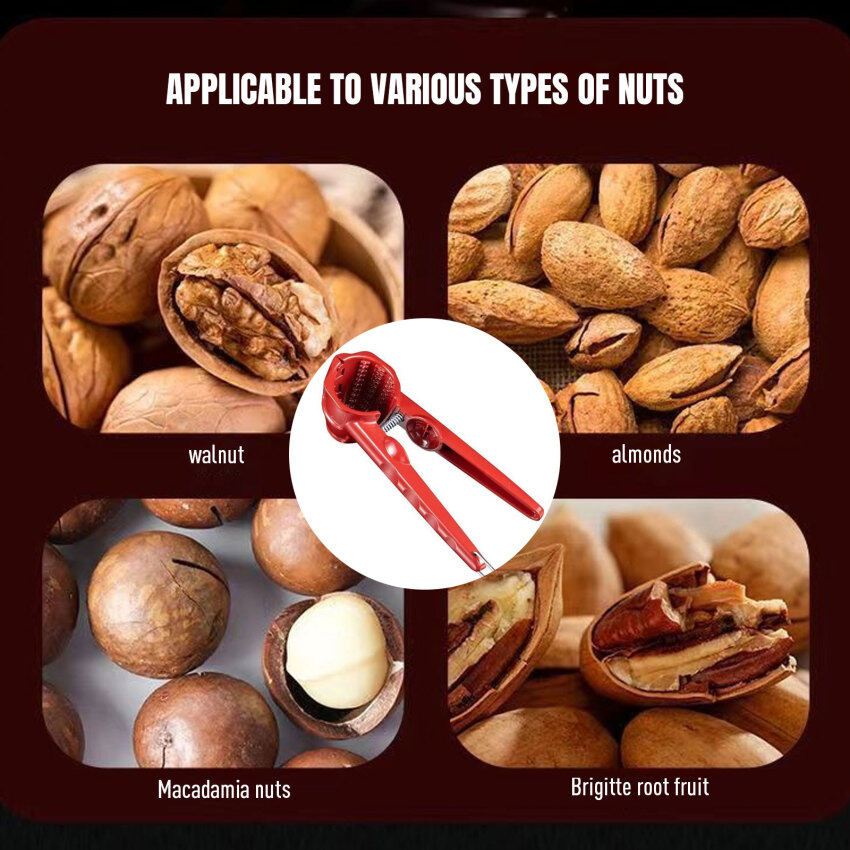 【In Stock+High Quality】Nutcracker Sheller Clip Funnel Nut Cracker Splash Proof Plier Walnut Metal Sheller Nut Pecan Nutcracker Cracker Nutcracker
