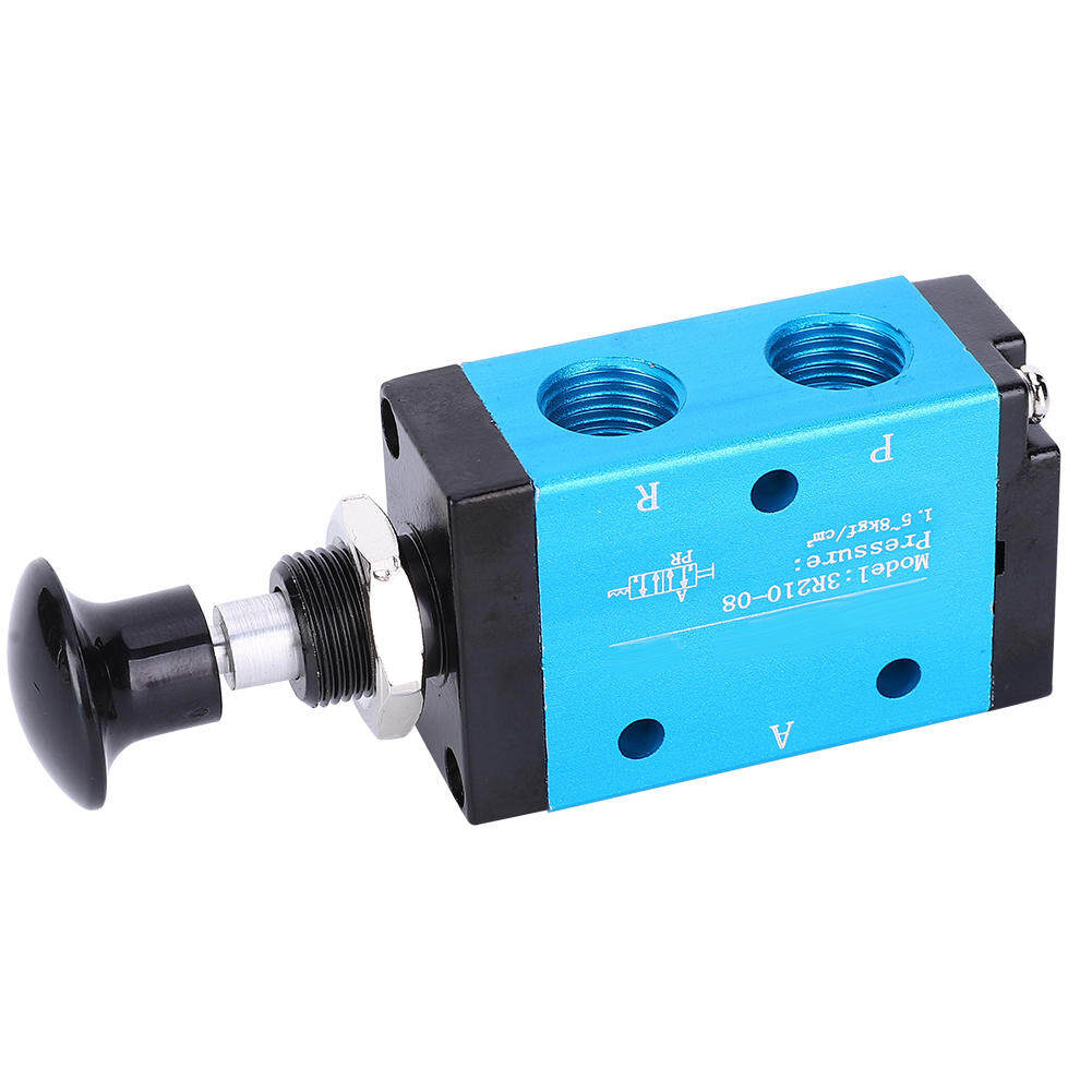 3R210-08 Hand Push Pull Pneumatic Valve 3 Ways 2 Pos 1/4 BSPT 0-0.8MPa