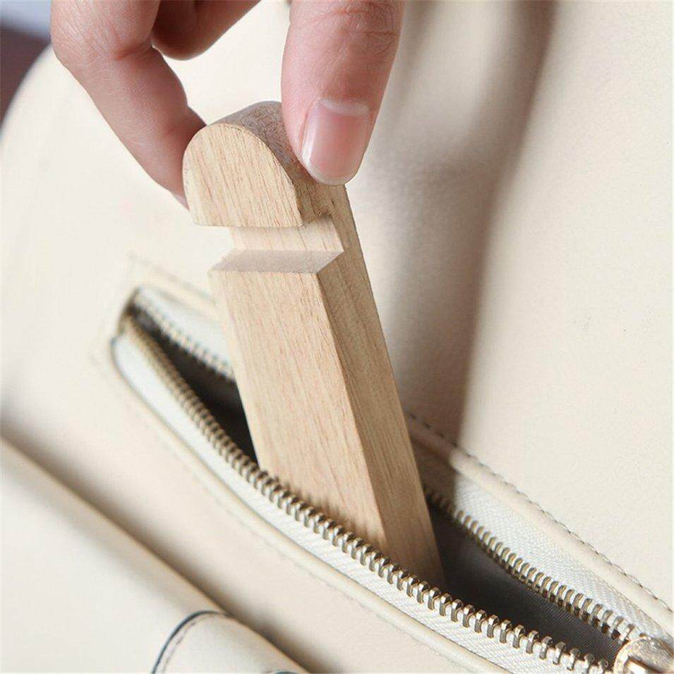 Hot Bán Hàng Di Động Điện Thoại Chân Đế Cố Định Bằng Gỗ Phẳng Di Động Đa Năng Chân Đế