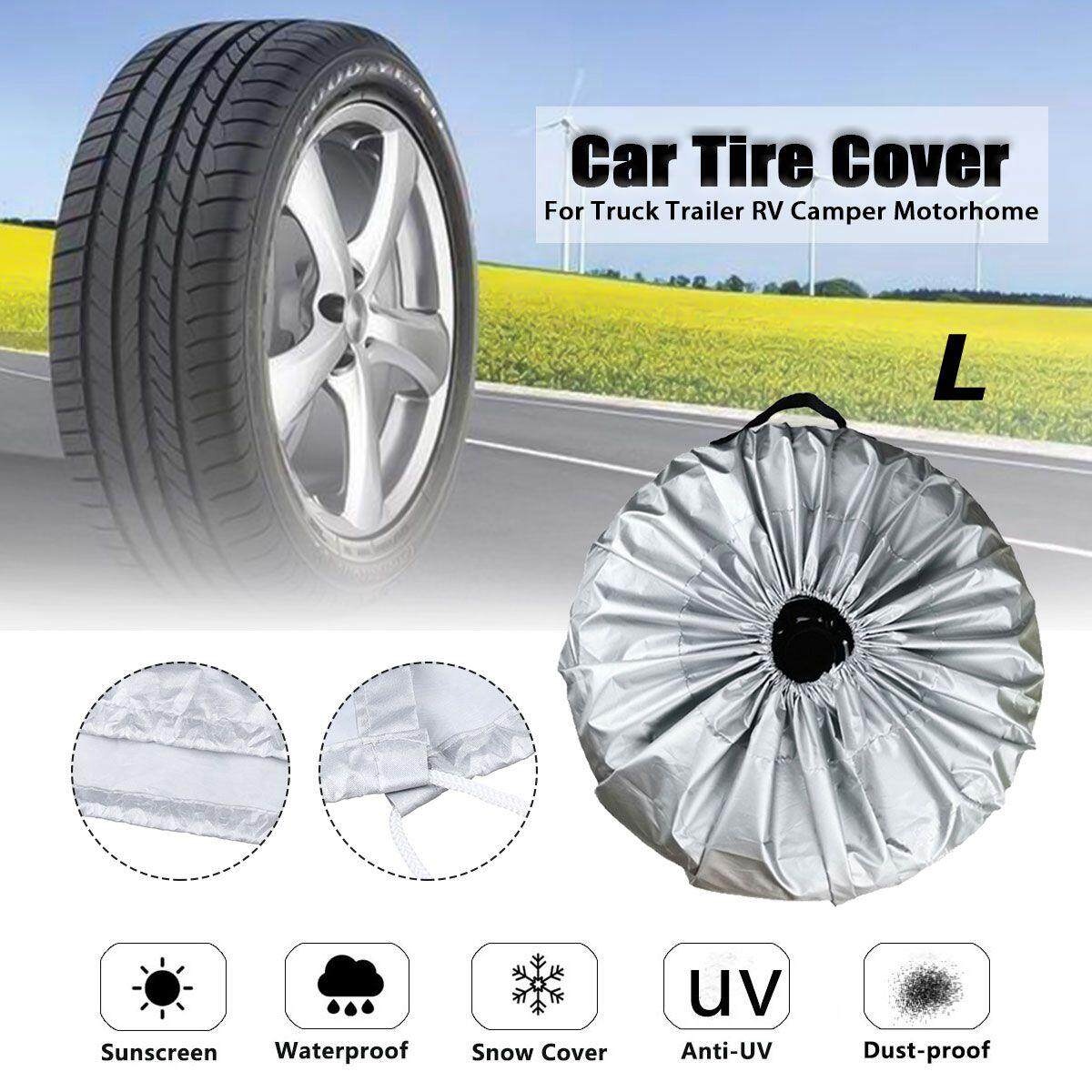 DSstyles Tire Cover 30 inch Spare Wheel Cover Tyre Cover for Car Tyre Protector Black