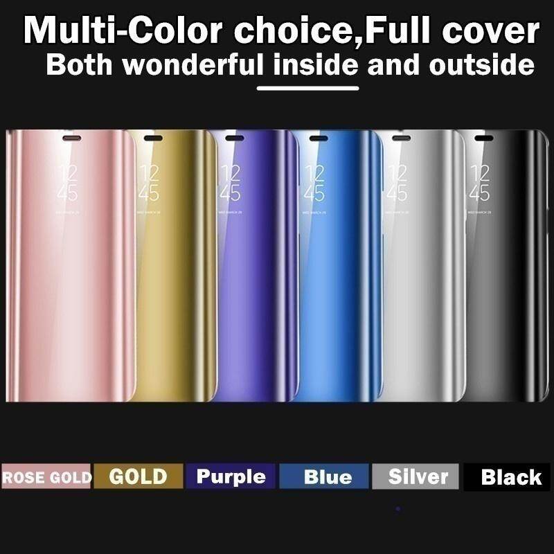 For Samsung Galaxy Note 9 Case, Luxury Mirror Surface Smart Case Slim Clear View Mirror Flip Leather Stand Protective Phone Casing Cover for Samsung Note 9 Best Quality In Stock