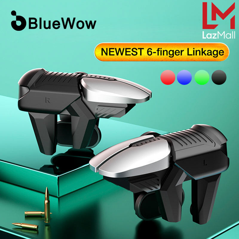 PUBG BlueWow 6 Ngón Tay 4 Nút Điều Khiển Trò Chơi Điện Thoại Di Động Tay