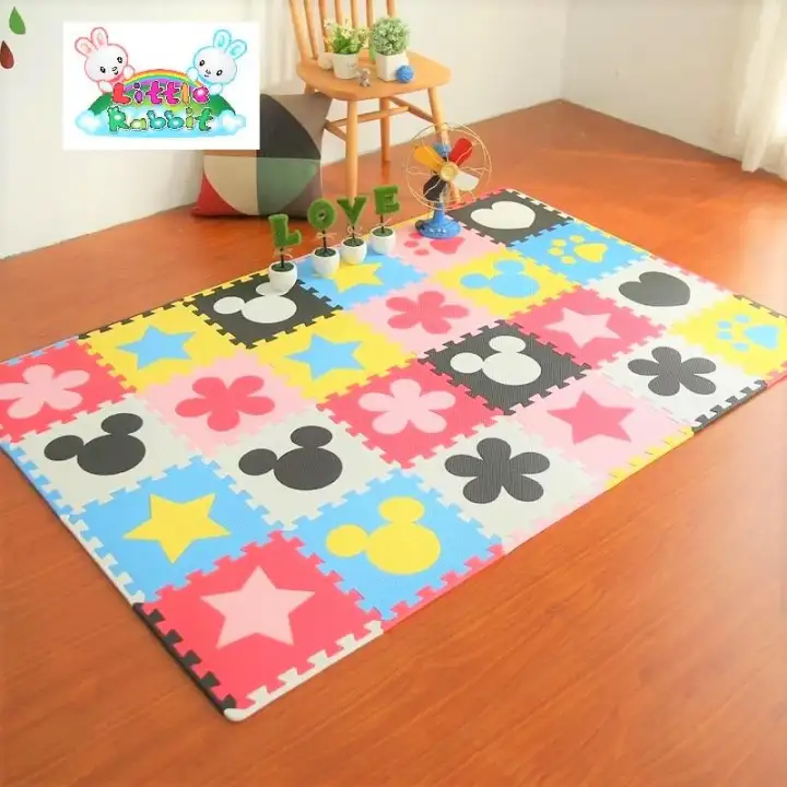 Baby Infant Safe Soft Eva Play Mat Gym Activity Kid Foam Crawl