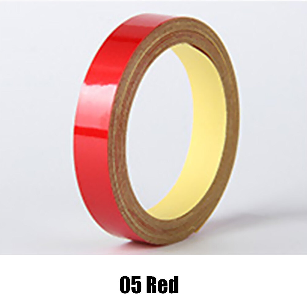 Red-5mx1cm Motorcycle Car Luminous Reflective Sticker Reflective Tape Roll Bright
