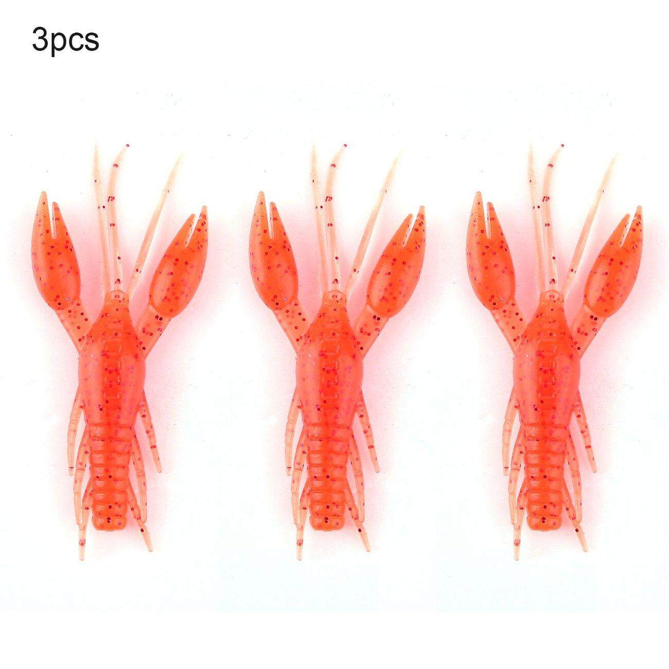 Hot Deals 3pcs Misurelure 80 มม.เหยื่อตกปลากุ้งปลอมนุ่มกุ้งปลอมเหยื่อ Mna-013