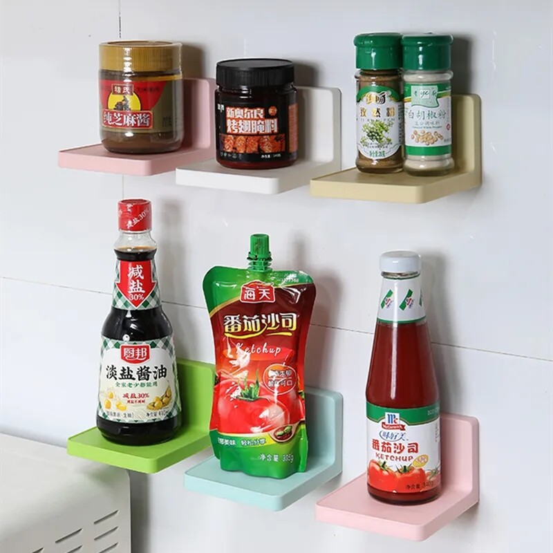 Multifunction Wall Mounted Storage Rack Adhesive DIY Soap Sponge