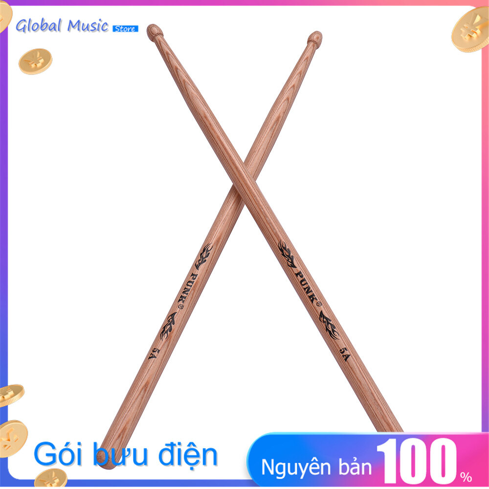 One Pair of 5A Wooden Drumsticks Drum Sticks Hickory Wood Drum Set Accessories