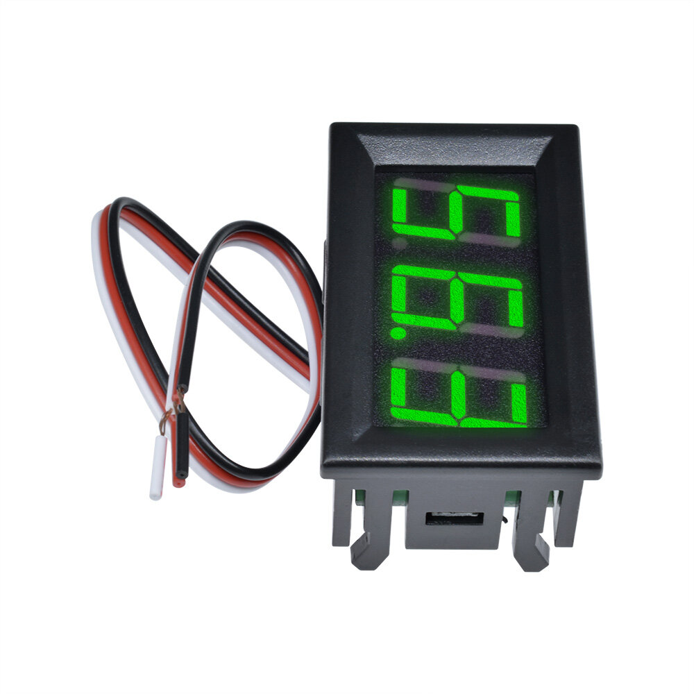 DM Mini LED Voltage Meter 0.56 Inches Panel Voltmeter 3 Bits Digital LED Tube Voltmeter Voltage Tester DC 0 -30 V