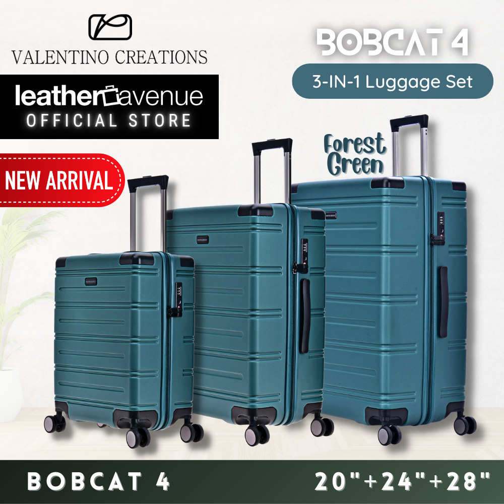 Creations BOBCAT 4 3-in-1 Luggage Set Travel Suitcase Lightweight PC+ABS Anti-Scratch TSA Lock Double Spinner Wheels 20 Inci 24 Inci 28 Inci Bagasi Luggage Cabin Suitcase Hard Big