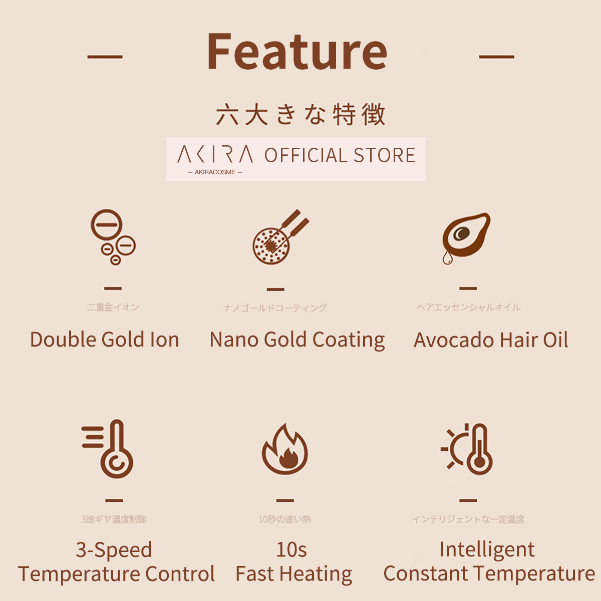 Japan AKIRA 25mm Professional Negative Ions Hair Curler Curling Wand Tapered Ceramic Tourmaline Barrel for Long Hair Beach Wave Curling Irons Dual Voltage Instant Heat for Women Gifts