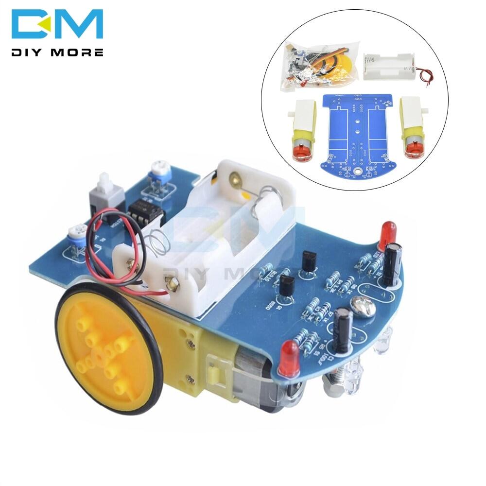 Original diymore D2-1 Smart Robot Car Kits Intelligent Tracking Line Car Photosensitive Robot DIY Kit Patrol Automobile Parts DIY Electronic Toy