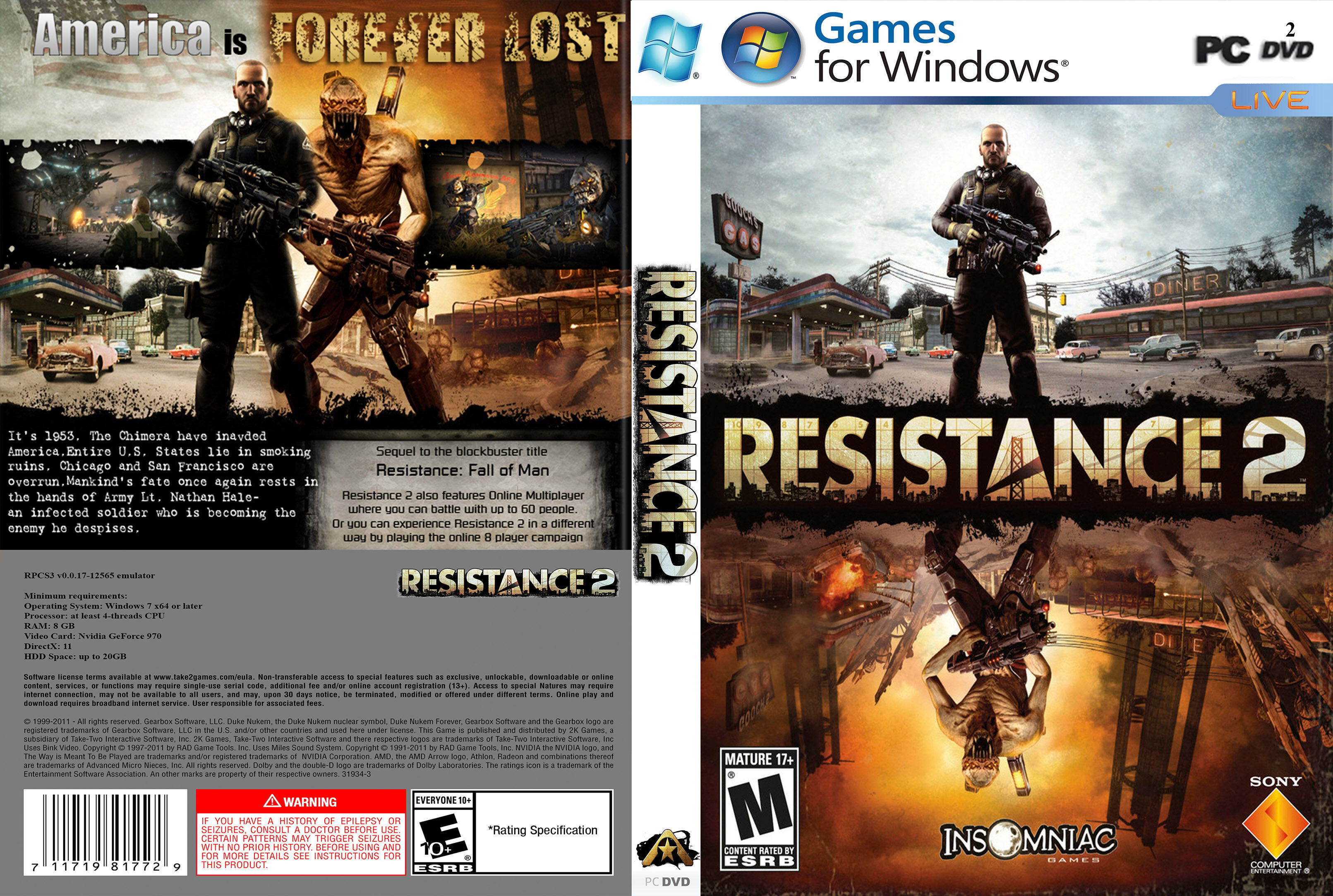 RESISTANCE 2 + RPCS3 EMU PC GAME [Offline INSTALLATION] | Lazada