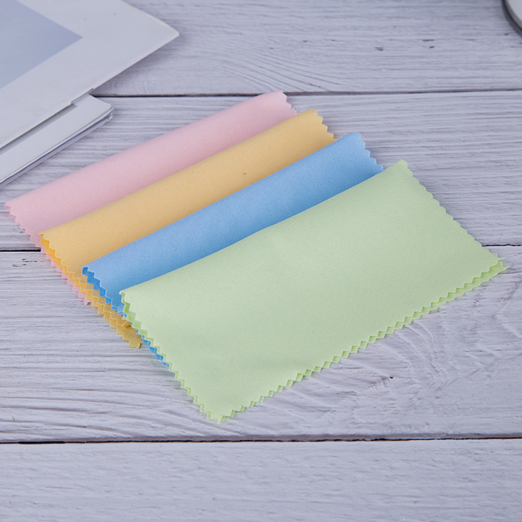 1 Piece Random Color Rectangle Mirror Cloth Eyewear Wipe Cleaning Microfiber Glasses Cloth