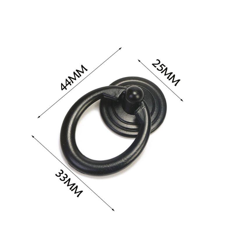 Retro Metal Cabinet Cupboard Door Pulls Vintage Ring Pulls Wardrobe Wooden Box Handle Drawer Knob Household