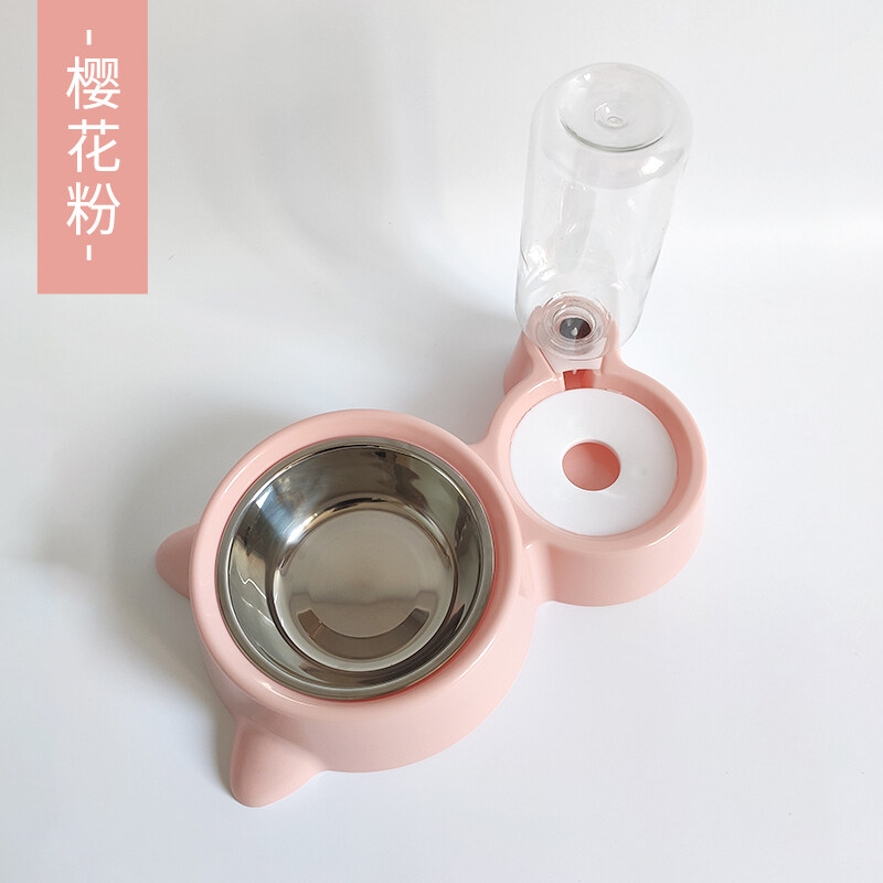 Bát Cho Mèo Uống Tự Động Đôi Bằng Thép Không Gỉ Bát Cho Chó Chó Không Ướt Miệng Bát Uống Nước Đồ Dùng Cho Mèo Bát Thức Ăn Chống Mẹo
