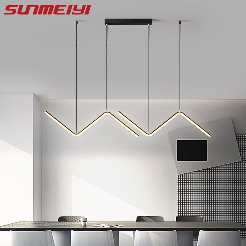 SUNMEIYI Ceiling Lights Black and Gold Lightning LED Lights Ceiling Pendant Lights Modern Dining Table Kitchen Living Room Home Design Hanging Decorative Lighting 3 Years Warranty