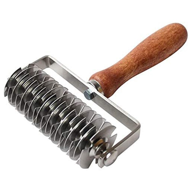 Stainless Steel Bread Pastry Lattice Roller Cutter Pizza Cookie Dough Roller Lattice Household Baking Pastry Tools Home