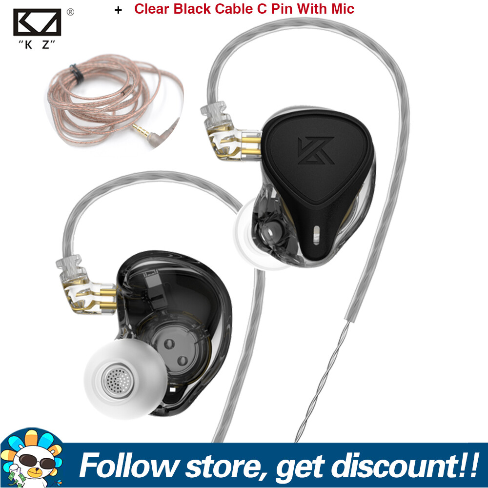 KZ ZEX Pro Earphone With Replacement Cable Electrostatic Dynamic Earbuds HiFi Bass Music IEM Headphones Sports Running Gaming Headsets Noise Cancelling Earphones 2PIN Detachable Monitors For Smartphones MP3 MP4 Players Tablet Laptops Computers