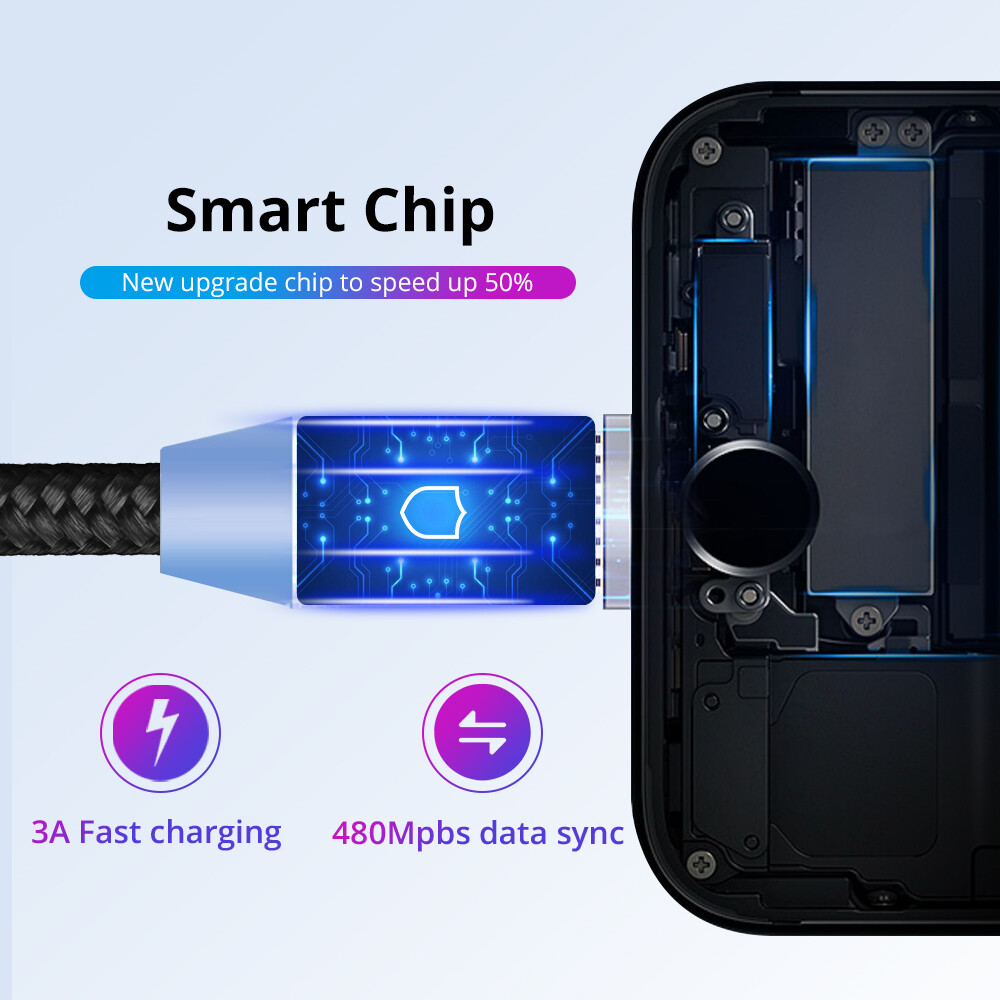 FONKEN 3 Trong 1 Cho Xiaomi Redmi Note7 Lưu Ý 8 Cáp Điện Thoại Sạc Cáp Sạc Nam Châm Loại-C Micro USB Cho LG Vivo Oppo HTC Nam Châm Dây Cáp Sạc Cho IPhone 12 6 XR X 8 Cộng Với Sạc Từ Cáp