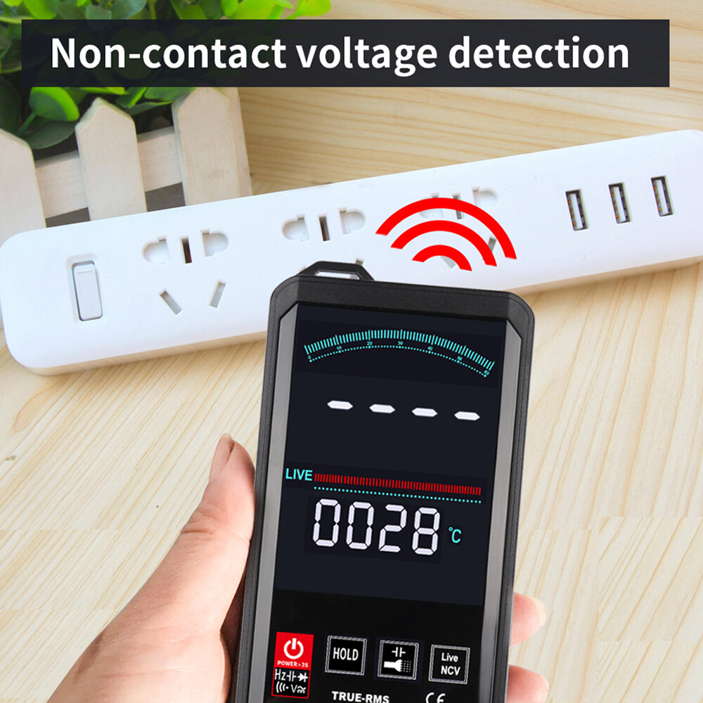 Màn Hình Màu Cảm Ứng KKmoon 4.7 Inch Hoàn Toàn Mới Đồng Hồ Vạn Năng Siêu Mỏng Tần Số Điện Áp Điện Dung Đồng Hồ Đo 6000 Đếm Hiển Thị Với Đèn Nền Đèn Pin Giữ Dữ Liệu Tự Động Tắt Chức Năng