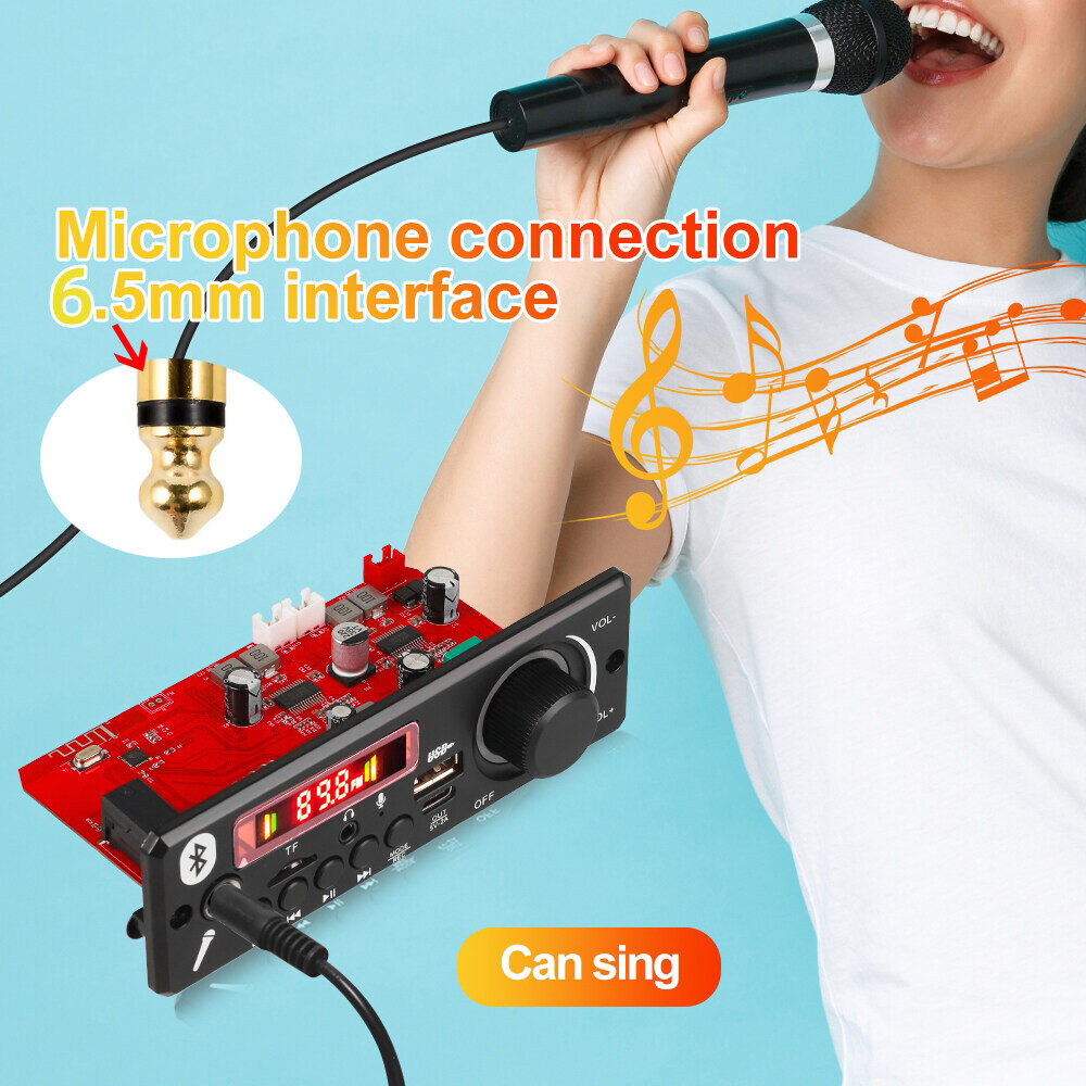 KEBIDU Bluetooth 5.0 MP3 2*80W Khuếch Đại Bluetooth Bảng Mạch Giải Mã MP3 12V MP3 Máy Nghe Nhạc Xe FM mô-đun radio TF Micro Ghi Âm gọi điện không cần dùng tay