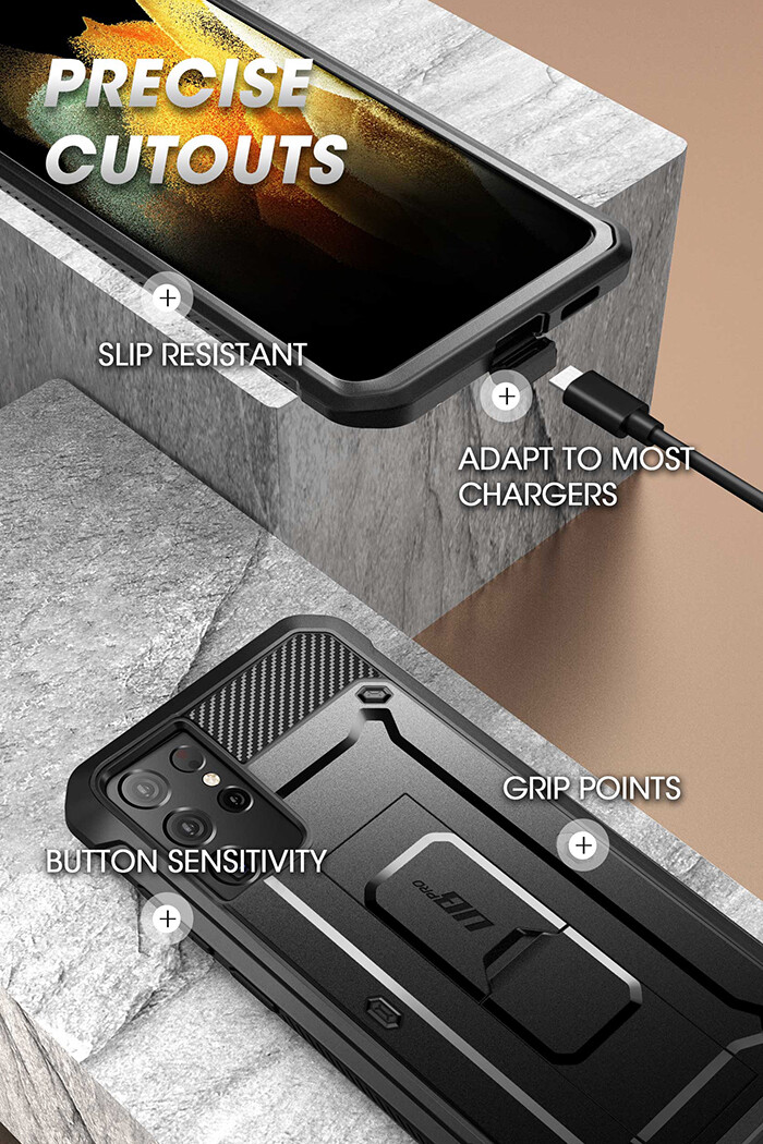 SUPCASE UB Pro Đối Với Samsung Galaxy S21 Siêu 5G Ốp (Bản Phát Hành 2021) Bảo Vệ Màn Hình Tích Hợp Với Vỏ Bọc Chắc Chắn Và Chân Đế Toàn Thân