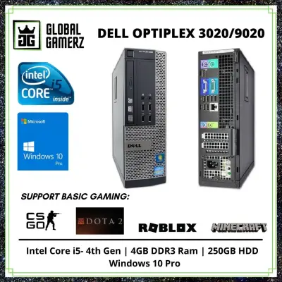 Dell Optiplex 3020 / 9020 SFF Desktop / Intel Core i5-4590 / 4GB DDR3 Ram / 250GB HDD / DVD Rom / Windows 10