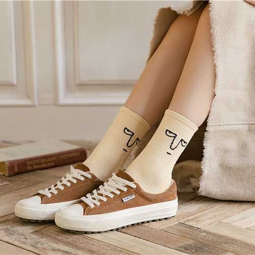 Trendy Women Socks Kawaii Funny Expression Socks