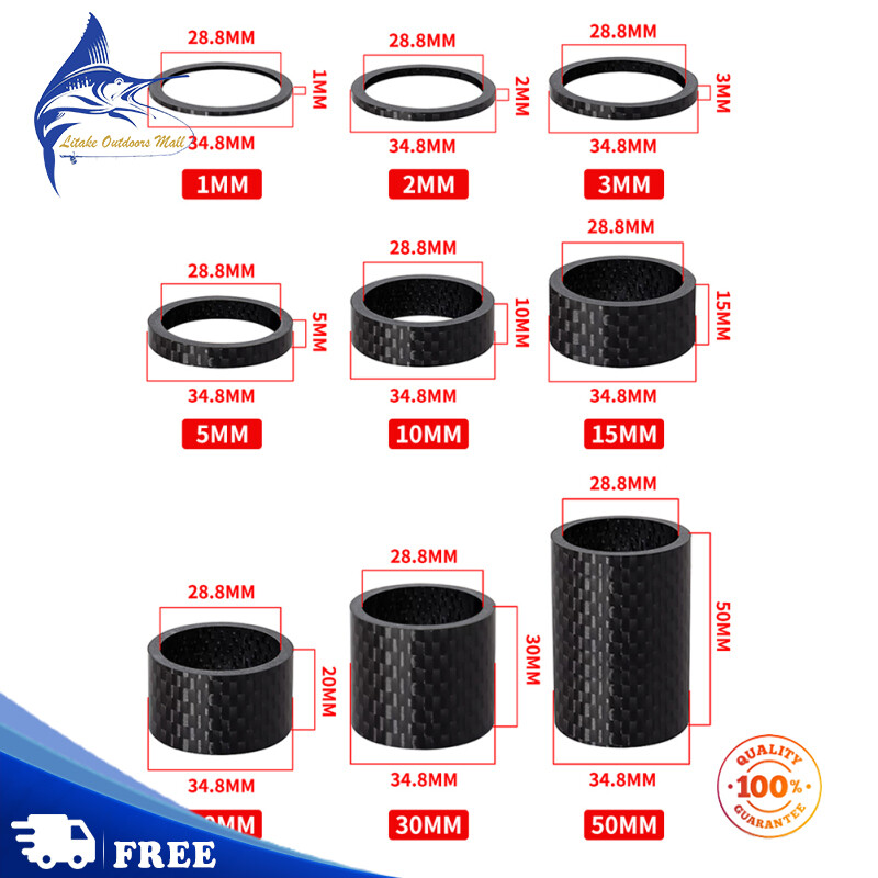 Litake Mountain Bike Handlebar Stem Washer Ring Carbon Fiber Headset Fork Spacers Bicycle Front Fork Accessories