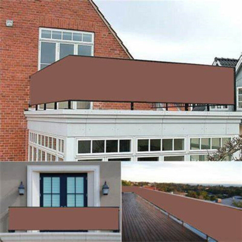3ft Height Privacy Screen Fence Screen Wind Screen for Balcony Backyard Deck Patio Fence Porch Brown