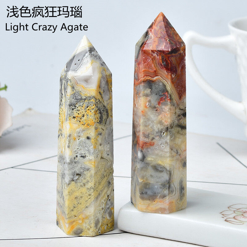 70-80mm tinh thể tự nhiên lăng kính lục giác một đầu nhọn cột, vật liệu khác nhau, tinh thể đá thô, kích thước lớn